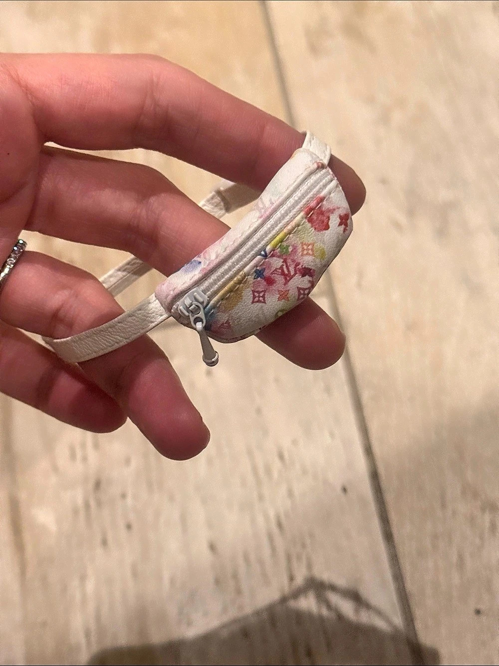 Floral Mini Bag in White & Pink